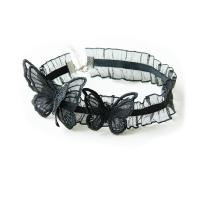 Halloween-Halskette, Spitze, mit Verlängerungskettchen von 70mm, handgemacht, Halloween Schmuck & für Frau, schwarz, 2.5mm,3.3mm,4.3mm,5.8mm,4.7mm, verkauft per ca. 11 ZollInch Strang
