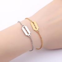Stainless Steel Jewelry Bracelet, Razor Blade, fashion jewelry & Unisex, more colors for choice, Sold By PC