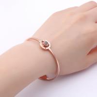 Stainless Steel Bangle, with PVC Plastic & Acrylic, fashion jewelry & for woman, more colors for choice, Sold By PC