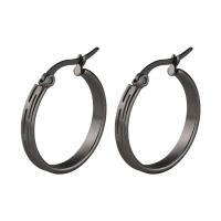 Stainless Steel Hoop Earring, plated, different size for choice & for woman, more colors for choice, 4Pairs/Bag, Sold By Bag