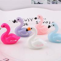 Mobile Phone DIY Decoration, Resin, Swan, hand drawing, random style, mixed colors, 28x30mm, 200PCs/Lot, Sold By Lot