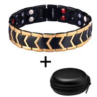 Bijoux bracelet en acier inoxydable, Placage, bijoux de mode & pour homme, noire, 210*15mm, Vendu par brin