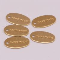 Brass Jewelry Pendants, original color, nickel, lead & cadmium free, 6.7x12.5mm, Hole:Approx 1mm, 50PCs/Bag, Sold By Bag