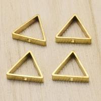 Hollow Brass Pendants, Triangle, original color, nickel, lead & cadmium free, 3x15mm, Hole:Approx 1mm, 50PCs/Bag, Sold By Bag