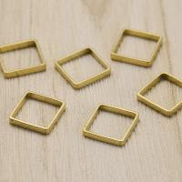 Brass Jewelry Finding, Square, hollow, original color, nickel, lead & cadmium free, 20x20mm, 50PCs/Bag, Sold By Bag