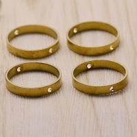 Brass Jewelry Connector, 1/1 loop & hollow, original color, nickel, lead & cadmium free, 4x25mm, Hole:Approx 1mm, 50PCs/Bag, Sold By Bag