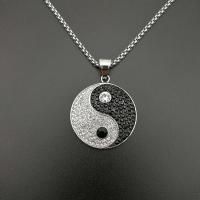 Stainless Steel Pendants, with Rhinestone, plated, fashion jewelry & Unisex, original color, 37x52mm, Sold By PC