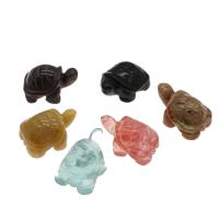 Bijoux Pendentifs en pierres gemmes, pierre gemme, tortue, envoyé au hasard, 37*25*17mm-35*24*18mm, Vendu par PC