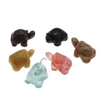 Gemstone Pendants Jewelry, Turtle, random style, 37*25*17mm-35*24*18mm, Sold By PC