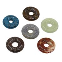 Gemstone Pendants Jewelry Donut random style Approx 5mm Sold By Bag