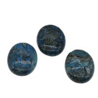 Gemstone ondulation cabochon, bijoux de mode & DIY, bleu, 40x30x8mm, 5PC/sac, Vendu par sac