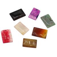 Mixed Agate Pendant, Rectangle, random style & fashion jewelry & DIY, 33*22.5*6mm-30*20*6mm, Hole:Approx 1.9mm, 5PCs/Bag, Sold By Bag