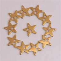 Hollow Brass Pendants Star original color nickel lead & cadmium free 10mm Approx 1.2mm Sold By Bag