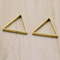 Brass Jewelry Finding, Triangle, hollow, original color, nickel, lead & cadmium free, 2.5x25mm, 50PCs/Bag, Sold By Bag