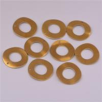 Hollow Brass Medálok, Sárgaréz, üreges, az eredeti szín, nikkel, ólom és kadmium mentes, 20mm, Lyuk:Kb 1mm, 50PC-k/Bag, Által értékesített Bag