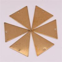 Brass Jewelry Pendants, Triangle, original color, nickel, lead & cadmium free, 25x33mm, Hole:Approx 1.2mm, 50PCs/Bag, Sold By Bag