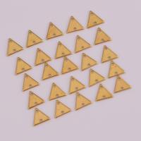 Brass Jewelry Connector, Triangle, 1/1 loop, original color, nickel, lead & cadmium free, 8x9mm, Hole:Approx 1.2mm, 50PCs/Bag, Sold By Bag
