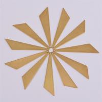 Colgantes de la joyería de cobre amarillo, metal, Triángulo, color original, libre de níquel, plomo & cadmio, 12.5x59mm, agujero:aproximado 1mm, 50PCs/Bolsa, Vendido por Bolsa