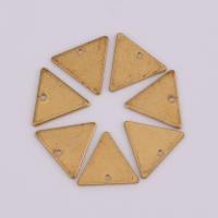 Messing Schmuck Anhänger, Dreieck, originale Farbe, frei von Nickel, Blei & Kadmium, 11.5x13mm, Bohrung:ca. 1mm, 50PCs/Tasche, verkauft von Tasche