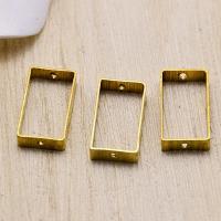 Brass Jewelry Connector Rectangle 1/1 loop & hollow original color nickel lead & cadmium free Approx 1mm Sold By Bag