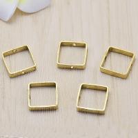 Brass Jewelry Connector Square 1/1 loop & hollow original color nickel lead & cadmium free Approx 1mm Sold By Bag
