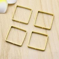Hollow Brass Pendants, Square, original color, nickel, lead & cadmium free, 15x15mm, Hole:Approx 1mm, 50PCs/Bag, Sold By Bag