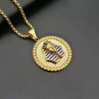 Stainless Steel Pendants, 316L Stainless Steel, plated, fashion jewelry & Unisex, golden, 44x60mm, Sold By PC