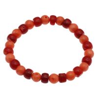 Coral Bracelet, fashion jewelry & for woman, 8mm,8*6mm-9*6mm, Sold Per Approx 7.5 Inch Strand