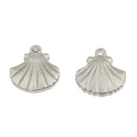 Stainless Steel Pendants, Shell, original color, 14.50x13x3mm, Hole:Approx 1mm, 100PCs/Bag, Sold By Bag