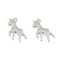 Stainless Steel Animal Pendants, Unicorn, original color, 20x14x3mm, Hole:Approx 2mm, 100PCs/Bag, Sold By Bag