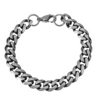 Stainless Steel Jewelry Bracelet Unisex & curb chain original color 10.50mm Sold Per Approx 8.5 Inch Strand
