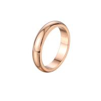 Titanium Čelik Finger Ring, pozlaćen, bez spolne razlike & različite veličine za izbor, više boja za izbor, 4mm, Prodano By PC