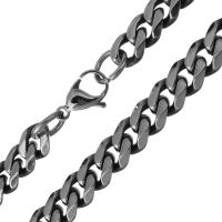 Stainless Steel Chain Necklace Unisex & curb chain original color 10.50mm Sold Per Approx 24 Inch Strand