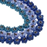 Perles murano faites à la main , chalumeau, fleur, plus de couleurs à choisir, 9*3mm, Trou:Environ 0.8mm, Longueur:14.9 pouce, 5Strandstoron/sac, Vendu par sac