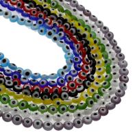 Böser Blick Lampwork Perlen, blöser Blick, verschiedene Größen vorhanden, keine, Bohrung:ca. 0.8mm, Länge:15.7 ZollInch, 5SträngeStrang/Tasche, verkauft von Tasche