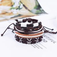 PU Leather Cord Bracelets with leather cord 4 pieces & fashion jewelry & Unisex 18cm Sold Per Approx 7.08 Inch Strand