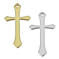 Brass Cross Pendants, fashion jewelry & high quality plated, more colors for choice, nickel, lead & cadmium free, 13.50x25x1mm, Hole:Approx 1mm, 200PCs/Lot, Sold By Lot