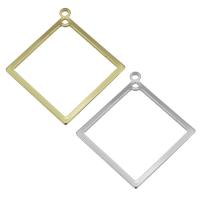 Brass Jewelry Pendants, Rhombus, fashion jewelry & high quality plated, more colors for choice, nickel, lead & cadmium free, 31x33x1mm, Hole:Approx 1.5mm, 100PCs/Lot, Sold By Lot