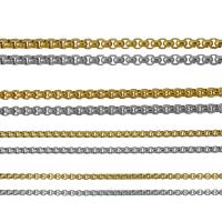 Halskette, Edelstahl, plattiert, unisex & Kastenkette, keine, 4mm, 10SträngeStrang/Menge, verkauft von Menge