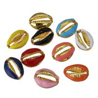 Brass Jewelry Finding, gold color plated, enamel, more colors for choice, nickel, lead & cadmium free, 8x11x5mm, Hole:Approx 1.5x9mm, 50PCs/Lot, Sold By Lot