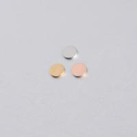 Stainless Steel Jewelry Cabochon Flat Round polished 6mm Sold By Bag