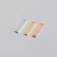 Stainless Steel Connector, Rectangle, polished, 1/1 loop, more colors for choice, 6x22mm, Hole:Approx 1.25mm, 10PCs/Bag, Sold By Bag