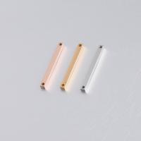 Stainless Steel Connector, Rectangle, polished, 1/1 loop, more colors for choice, 3x35mm, Hole:Approx 2.5mm, 10PCs/Bag, Sold By Bag