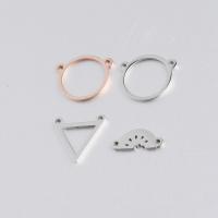 Stainless Steel Connector polished & 1/1 loop & hollow Approx 1.3 1.2mm Sold By Bag
