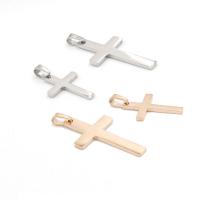 Stainless Steel Cross Pendants polished Approx 1.5mm Sold By Bag