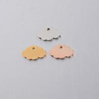 Stainless Steel Pendants, Cloud, polished, more colors for choice, 9x15mm, Hole:Approx 1.35mm, 10PCs/Bag, Sold By Bag