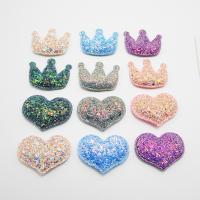 Polyester Hair Clip Findings, with PVC Plastic, DIY & different styles for choice, 40x32mm,43x32mm, 50PCs/Bag, Sold By Bag