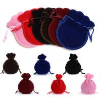 Jewelry Pouches Bags, Velveteen, portable & hardwearing & different size for choice, more colors for choice, 100PCs/Lot, Sold By Lot