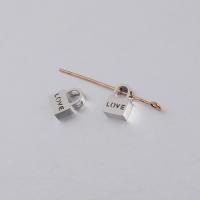 Stainless Steel Pendants, Lock, polished, original color, 7x10mm, Hole:Approx 1.8mm, 10PCs/Bag, Sold By Bag
