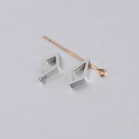 Stainless Steel Pendants Rhombus polished original color Approx 1.8mm Sold By Bag